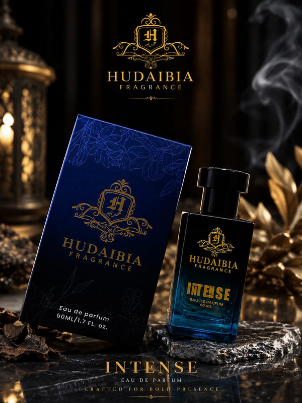 Hudaibia Intense Eau De Parfum for Men – 50ml | Long Lasting Premium Fragrance